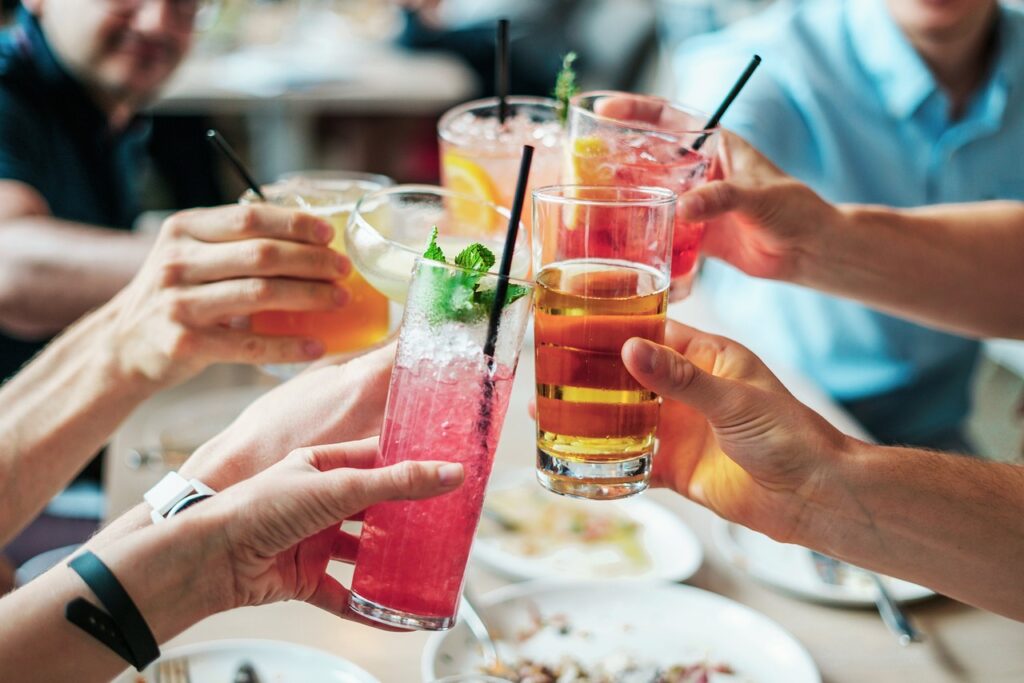 Entertaining Gifts and Supplies glasses clinking together in celebration